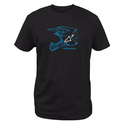 Alpinestars MX Helmet CSF T-Shirt - Black/Blue