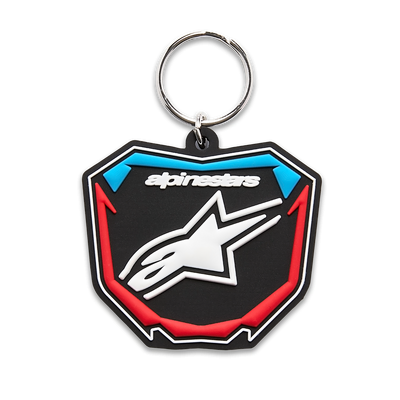 Alpinestars Plate Key Fob - Black Blue Red
