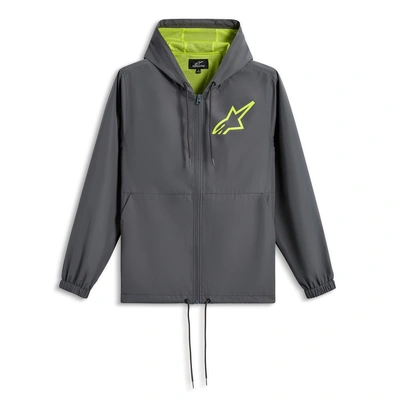 Alpinestars Speeder Chromium Windebreaker Jacket - Charcoal/Hi-Vis Yellow
