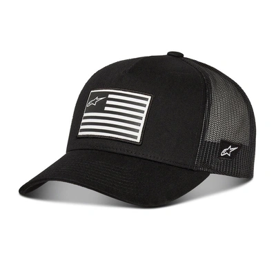 Alpinestars Flag Flat Trucker Hat - Black/Black - OS