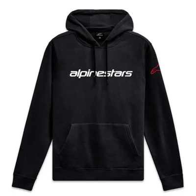 Alpinestars Linear Wordmark V3 Hoodie - Black/White/Red