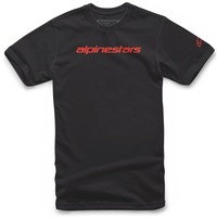 Alpinestars Linear Wordmark Tee - Black/Warm Red