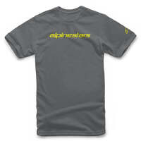 Alpinestars Linear Wordmark Tee - Charcoal/Yellow