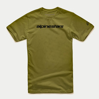Alpinestars Linear Wordmark Tee - Military Green/Black