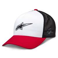 Alpinestars Advantage Tech Trucker Hat - White/Red/Black - OS