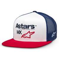 Alpinestars First Moto Trucker Hat - White/Navy/Red - OS