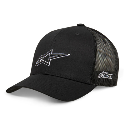 Alpinestars Ageless Outline Trucker Hat - Black/Black - OS