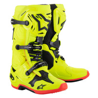 Alpinestars Tech 10 Boot - Fluro Yellow/Black/Fluro Red