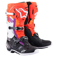 Alpinestars Tech 10 Boot - Black/Fluro Red/Fluro Orange/White