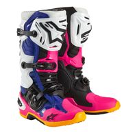 Alpinestars Limited Edition Coast Tech 10 Boots - White/Dark Blue/Fluro Pink