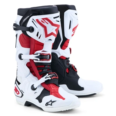 Alpinestars 2027 Tech 10 MY20 Boot - White Black Bright Red