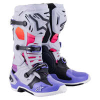 Alpinestars 2023 Tech 10 LE Daytona Boots - Haze Grey/Orange Fluo/Rhodamine