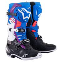 Alpinestars Tech 10 Vented Boots - Black/Blue/Purple/White