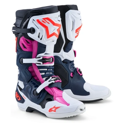 Alpinestars 2027 Tech 10 Supervented MY20 Boot - Dark Blue White Black Fuchsia