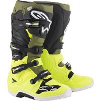 Alpinestars Tech 7 Boots - Fluro Yellow/Military Green/Black