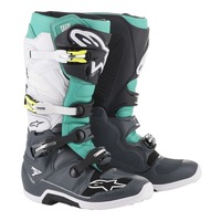 Alpinestars Tech 7 Boot - Dark Grey/Teal/White