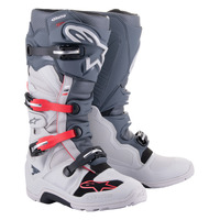 Alpinestars Tech 7 Enduro Boot - Light Grey/Dark Grey/Bright Red