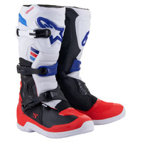 Alpinestars Tech 3 Boots - White/Bright Red/Dark Blue