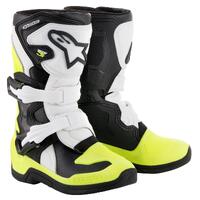 Alpinestars Kids Tech 3S Boots - Black/White/Yellow Fluorescent