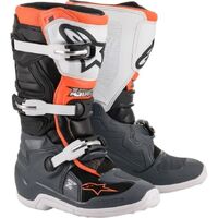 Alpinestars Youth Tech 7s Boots - Black/Grey/White/Orange