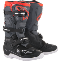 Alpinestars Youth Tech 7S Boots - Black/Dark Grey/Red
