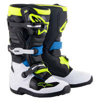 Alpinestars Tech 7S Youth Boots - Black/Enamel/Blue/Yellow