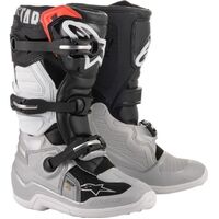 Alpinestars Youth Tech 7s Black Silver White Gold Boots