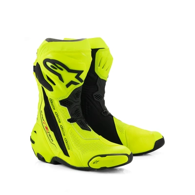 Alpinestars Supertech R Vented Motorcycle Boots - Fluro Yellow/Black