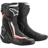 Alpinestars SMX Plus V2 Boots - Black/White/Red Fluorescent