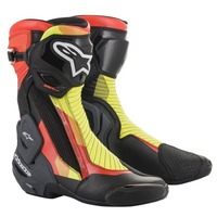 Alpinestars SMX Plus V2 Boot - Black/Fluro Red/Fluro Yellow/Grey