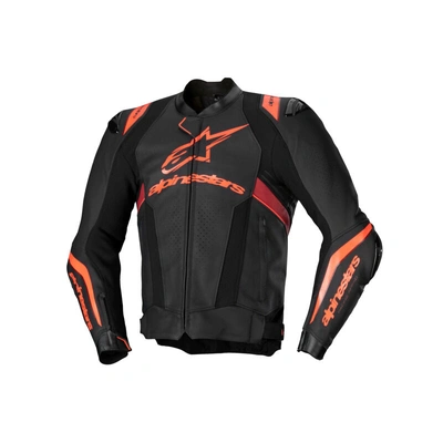 Alpinestars Missile V3 Ignition Leather Jacket - Black/White/Fluro Red