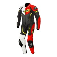 Alpinestars Youth GP Plus 1 Pce Suit - Black/White/Fluro Red/Fluro Yellow