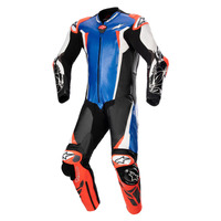 Alpinestars Racing Absolute V2 Suit - 1 Pce - Metallic Blue/Black/White/Fluro Red