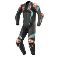 Alpinestars Atem V4 Leather 1 Piece Suit - Black/Aqua/Blue