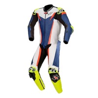 Alpinestars GP Tech Air Suit - 1 Pce - Blue/White/Fluro Yellow/Fluro Red