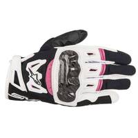 Alpinestars Stella SMX-2 Air Carbon V2 Black White Pink Leather Gloves