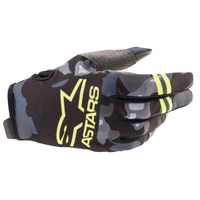Alpinestars Youth Radar Gloves - Camo/Yellow