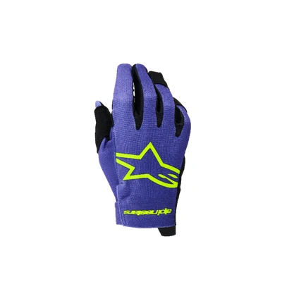 Alpinestars 2026 Youth Radar MX Gloves - Purple/Fluro Yellow