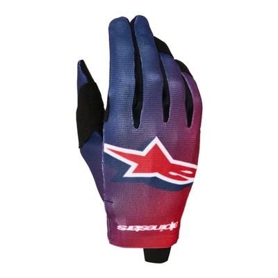 Alpinestars 2027 Radar Youth Gloves - Fire Red Deep Blue