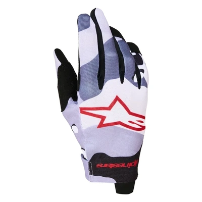 Alpinestars 2027 Radar Youth Gloves - Ash Grey Light Lilac Red Black