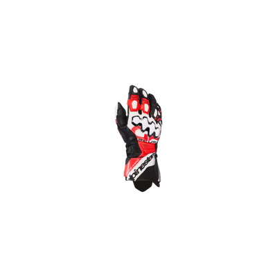 Alpinestars GP Plus R V3 Leather Gloves - Bright Red Fluro Red Black