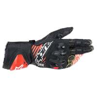 Alpinestars GP Tech V2 Gloves - Black/White/Red Fluo