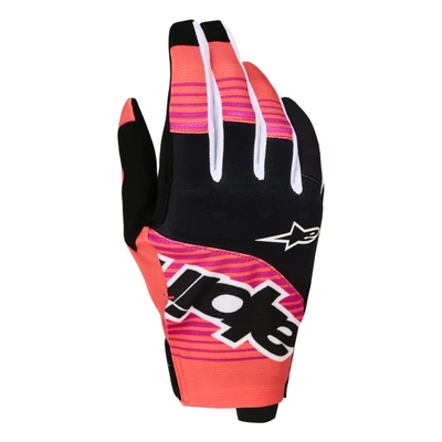 Alpinestars 2027 Techstar Gloves - Hot Coral Black Fuchsia