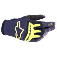 Alpinestars Techstar Gloves - Night Navy/Fluro Yellow