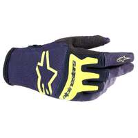Alpinestars 2023 Techstar Gloves - Night Navy/Fluro Yellow