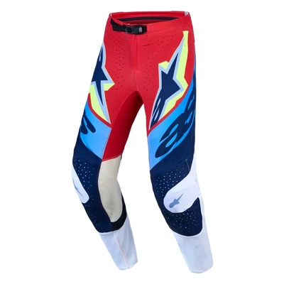 Alpinestars 2027 Supertech Dyna Pants - Fire Red White Navy Blue