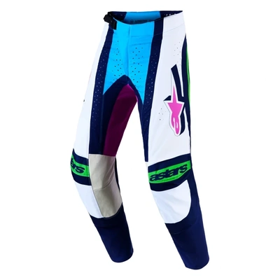 Alpinestars 2027 Techstar Maven Pants - White Blithe Blue Fluro Green