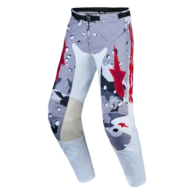 Alpinestars 2027 Racer Air Lone Pants - Gray Camo White Fire Red