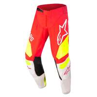 Alpinestars Youth Racer Factory Pants - Fluro Red/White/Fluro Yellow