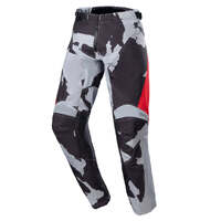Alpinestars Youth Racer Tactical Pants - Grey Camo/Red